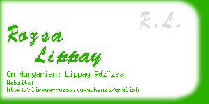 rozsa lippay business card
